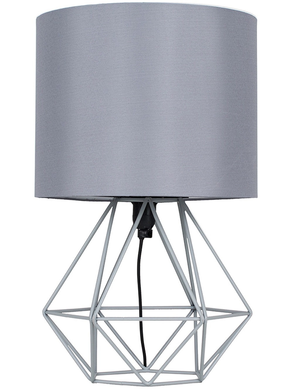 Modern Geometric Table Lamp in Light Gray